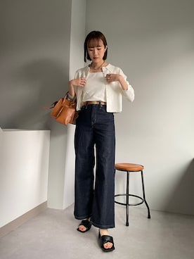 「SOMETHING（サムシング）のアイテム（パンツ）」を使った、shino hayasakiさん（レディース・165cm）の夏コーディネート