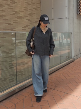 「アイテム（ローファー）」を使った、shino hayasakiさん（レディース・165cm）の秋コーディネート