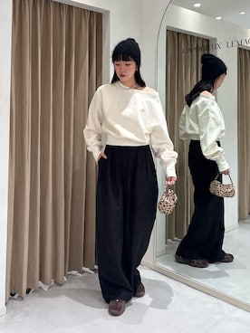 「アイテム（スニーカー）」を使った、shino hayasakiさん（レディース・165cm・30代）の冬コーディネート