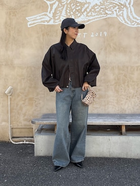 「アイテム（ローファー）」を使った、shino hayasakiさん（レディース・165cm・30代）の冬コーディネート