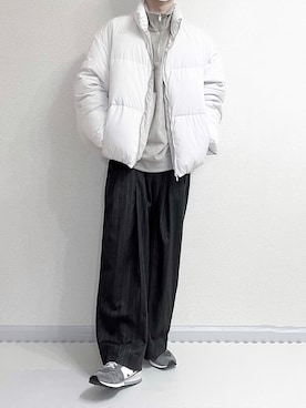 「CALLNE（カルネ）のアイテム（ダウンジャケット/コート）」を使った、すずしょーさん（メンズ・176cm）の冬コーディネート