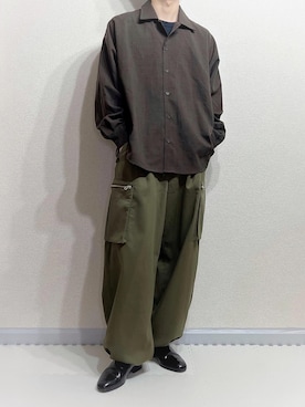 「shiki tokyo（シキトウキョウ）のアイテム（パンツ）」を使った、すずしょーさん（メンズ・176cm）の秋コーディネート