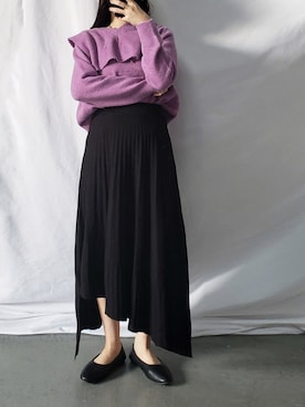 「タックイン」｜me+emselectさん（レディース・154cm）の冬コーディネート