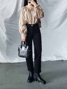 「タックイン」｜me+emselectさん（レディース・154cm）の春コーディネート