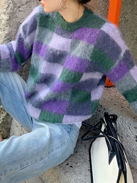 「チェック柄に恋してる」｜me+emselectさん（レディース・166cm）の冬コーディネート