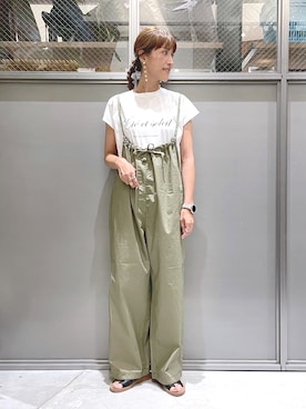 「アイテム（サロペット/オーバーオール）」を使った、M I N Oさん（レディース・165cm）の夏コーディネート