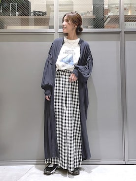 「アイテム（シャツワンピース）」を使った、M I N Oさん（レディース・165cm）の夏コーディネート