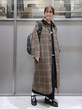 「niko and...（ニコアンド）のアイテム（ステンカラーコート）」を使った、M I N Oさん（レディース・165cm）の秋コーディネート