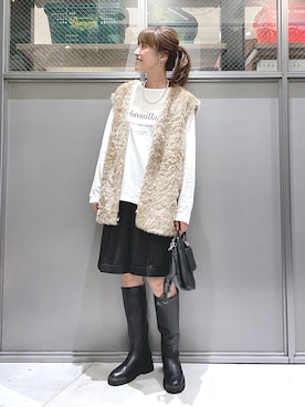 「Lattice（Lattice）のアイテム（アクセサリー）」を使った、M I N Oさん（レディース・165cm）の秋コーディネート