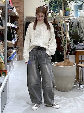 「体型カバー」｜M I N Oさん（レディース・165cm）の冬コーディネート