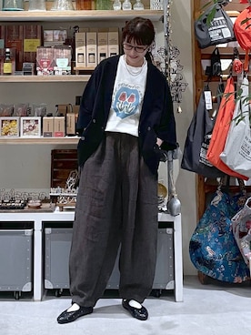 「niko and...（ニコアンド）のアイテム（ジャケット/アウター）」を使った、M I N Oさん（レディース・165cm）の春コーディネート