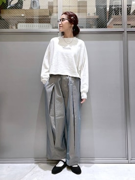 「アイテム（バレエシューズ）」を使った、M I N Oさん（レディース・165cm）の夏コーディネート