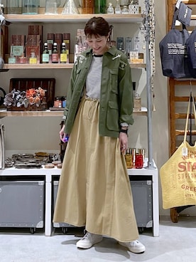 「体型カバー」｜M I N Oさん（レディース・165cm）の春コーディネート