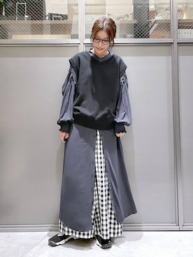 「アイテム（シャツワンピース）」を使った、M I N Oさん（レディース・165cm）の夏コーディネート