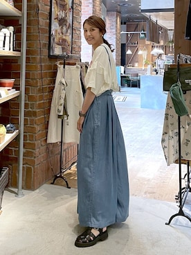 「アイテム（オールインワン・サロペット）」を使った、M I N Oさん（レディース・165cm）の夏コーディネート