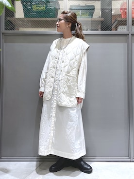 「GU（ジーユー）のアイテム（ネックレス）」を使った、M I N Oさん（レディース・165cm）の秋コーディネート