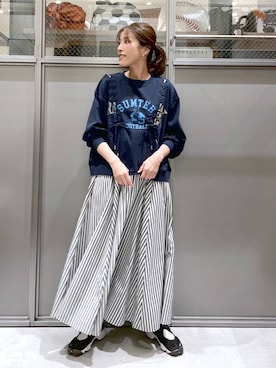 「体型カバー」｜M I N Oさん（レディース・165cm）の春コーディネート