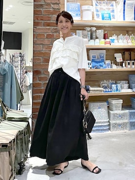 「アイテム（オールインワン・サロペット）」を使った、M I N Oさん（レディース・165cm）の夏コーディネート