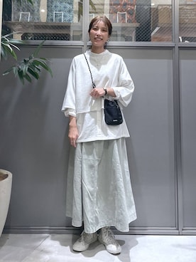 「体型カバー」｜M I N Oさん（レディース・165cm）の春コーディネート