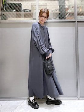 「アイテム（シャツワンピース）」を使った、M I N Oさん（レディース・165cm）の夏コーディネート