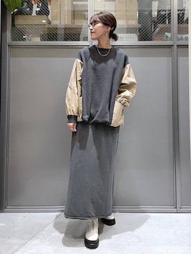 「アイテム（スウェット、その他）」を使った、M I N Oさん（レディース・165cm）の秋コーディネート