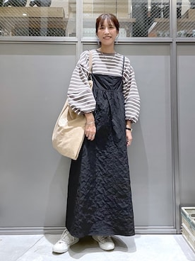 「アイテム（エコバッグ/サブバッグ）」を使った、M I N Oさん（レディース・165cm）の秋コーディネート