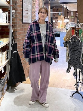 「体型カバー」｜M I N Oさん（レディース・165cm）の冬コーディネート