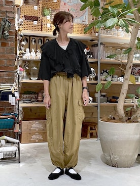 「アイテム（バレエシューズ）」を使った、M I N Oさん（レディース・165cm）の夏コーディネート