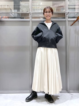 「体型カバー」｜M I N Oさん（レディース・165cm）の秋コーディネート