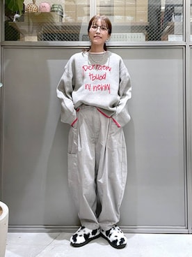 「アイテム（スリッポン）」を使った、M I N Oさん（レディース・165cm）の秋コーディネート