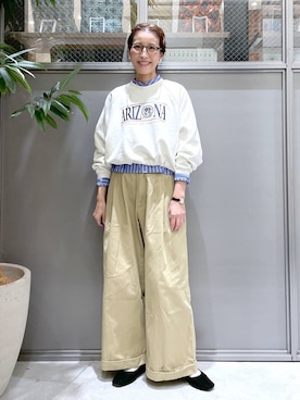 「niko and ...」｜「アイテム（バレエシューズ）」を使った、M I N Oさん（レディース・165cm）の冬コーディネート