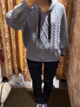 「axes femme（アクシーズファム）のアイテム（ニット/セーター）」を使った、ふにゃもらけさん（レディース・150cm）の冬コーディネート