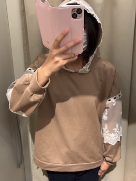 「axes femme（アクシーズファム）のアイテム（パーカー）」を使った、ふにゃもらけさん（レディース・150cm）の秋コーディネート
