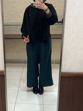 「axes femme（アクシーズファム）のアイテム（パンツ）」を使った、ふにゃもらけさん（レディース）の冬コーディネート