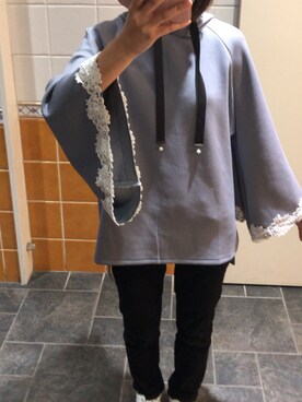 「axes femme（アクシーズファム）のアイテム（パーカー）」を使った、ふにゃもらけさん（レディース・150cm）の秋コーディネート