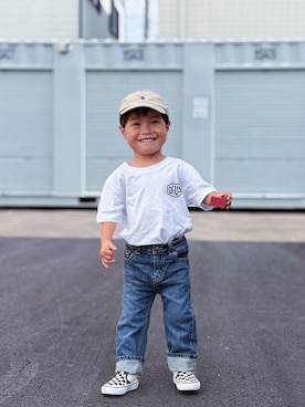 「POLO RALPH LAUREN（ポロ ラルフ ローレン）のアイテム（キャップ）」を使った、er2622さん（キッズ・90cm）の夏コーディネート