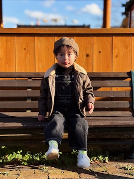 「アイテム（オールインワン・サロペット）」を使った、er2622さん（キッズ・90cm）の冬コーディネート