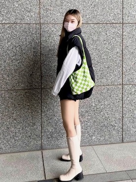 「STYLENANDA（スタイルナンダ）のアイテム（スウェット）」を使った、眸さん（レディース・168cm）の春コーディネート