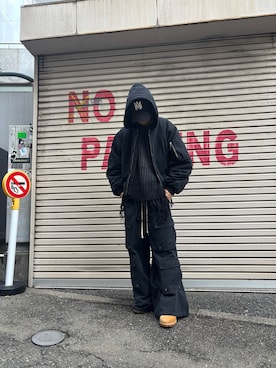「DANKE SCHON（ダンケシェーン）のアイテム（MA-1）」を使った、海沙樹さん（メンズ・171cm）の秋コーディネート