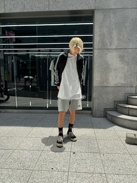 「Needles（ニードルス）のアイテム（ジャケット/アウター）」を使った、海沙樹さん（メンズ・171cm）の夏コーディネート