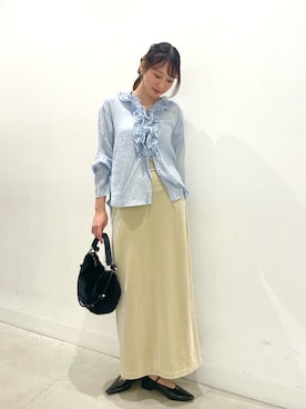 「SMELLY（スメリー）のアイテム」を使った、ひなちさん（レディース・164cm）の秋コーディネート