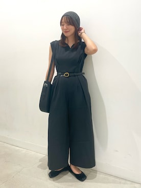 「アイテム（バンダナ/スカーフ）」を使った、ひなちさん（レディース・164cm）の秋コーディネート