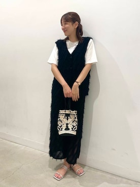 「アイテム（Tシャツ/カットソー、その他）」を使った、ひなちさん（レディース・164cm）の夏コーディネート