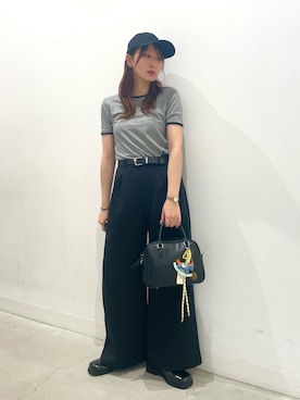 「SMELLY（スメリー）のアイテム（キャップ）」を使った、ひなちさん（レディース・164cm）の春コーディネート