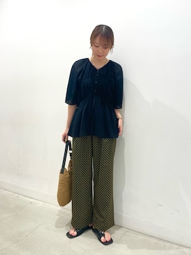 「RODE SKO（ロデスコ）のアイテム」を使った、ひなちさん（レディース・164cm）の夏コーディネート