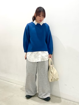 「アイテム（スウェットパンツ）」を使った、ひなちさん（レディース・164cm）の秋コーディネート