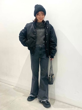 「SENSE OF PLACE by URBAN RESEARCH（センスオブプレイスバイアーバンリサーチ）の『消臭』サイドゴアボリュームソールブーツ（ブーツ）」を使った、ひなちさん（レディース・164cm）の冬コーディネート