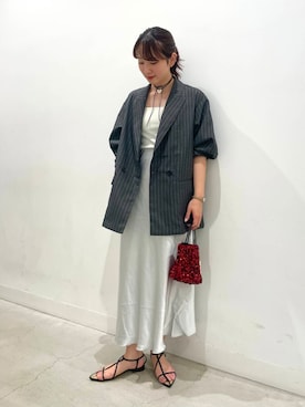 「SENSE OF PLACE by URBAN RESEARCH（センスオブプレイスバイアーバンリサーチ）のアイテム（スカート）」を使った、ひなさん（レディース・164cm）の夏コーディネート
