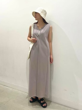 「SMELLY（スメリー）のアイテム（帽子）」を使った、ひなさん（レディース・164cm）の夏コーディネート
