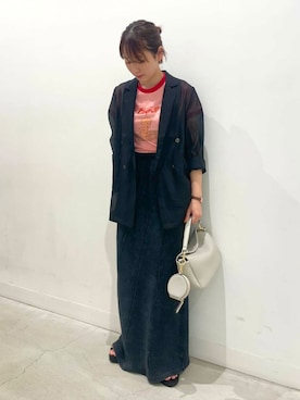 「SENSE OF PLACE by URBAN RESEARCH（センスオブプレイスバイアーバンリサーチ）のアイテム（ジャケット/アウター）」を使った、ひなさん（レディース・164cm）の夏コーディネート